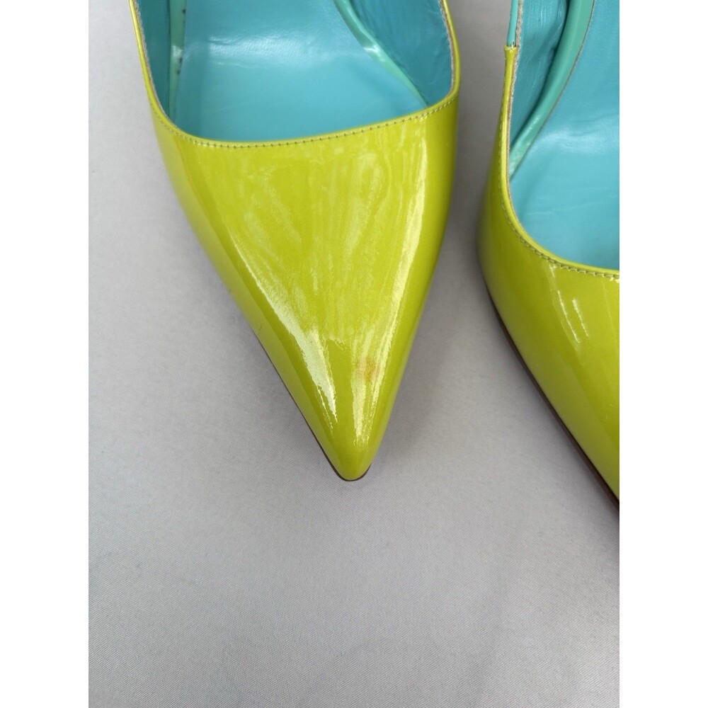 Kate Spade New York Colorblock Patent Leather Slingback Pointed Toe Heels 8B - Picture 4 of 12